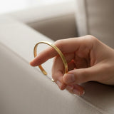 Custom 14k Gold Bangle Stainless Steel Engravable Cuff Bracelets