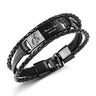 Custom Photo Men's Bracelet PU Leather Engraved Name and Date Men's Bracelet Best Valentine's Day Gift for Him