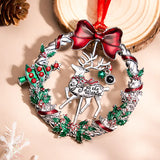 Personalized Photo Projection Ornaments Rotating Elk Shape Christmas Gifts