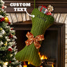 Personalized Dog Bone Christmas Stockings with Name Gift for Puppy Lovers