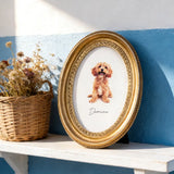 Custom Watercolor Dog Portrait – Hand-Drawn Personalized Gift
